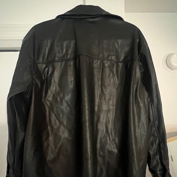 FAKE LEATHER LOOK BIKER JACKET - Picture 9 of 10